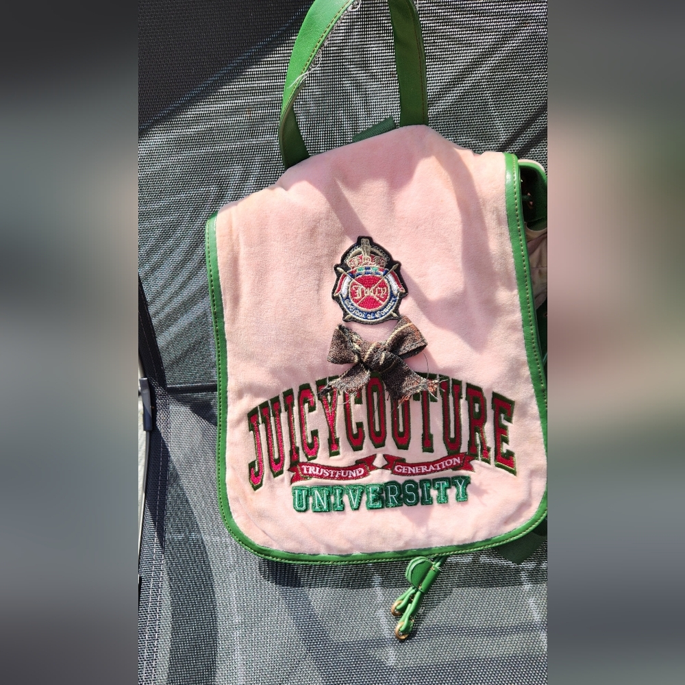 Juicy Couture Pink and Green Backpack